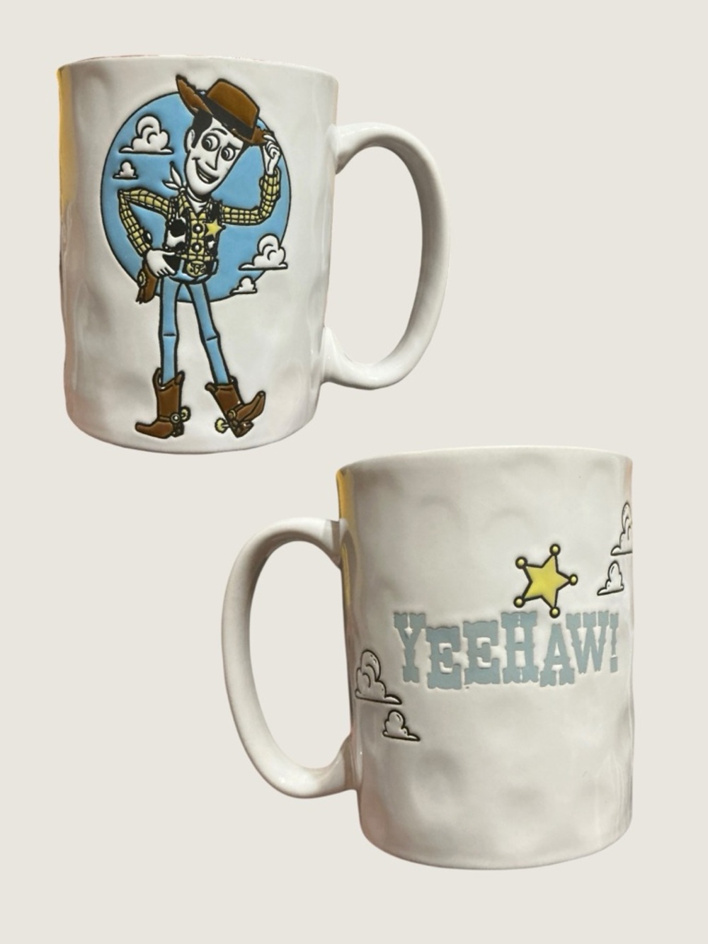 Toy Story Woody Cowboy White Ceramic 'Yeehaw!' Coffee Mug Disney Pixar - Picture 2 of 7